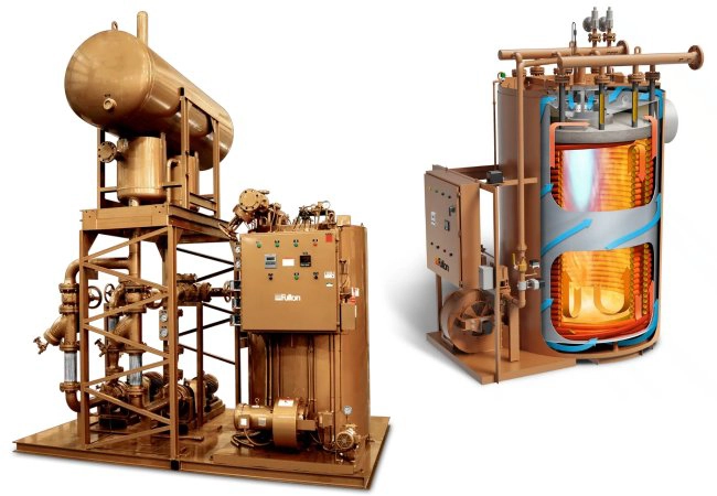 FT-C: Calentador Vertical de Fluido Térmico con Serpentín